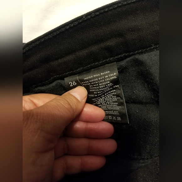 J Brand Jeans Black Skinny Leg Size 26 Color Black - Picture 6 of 9